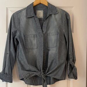 Denim Button-Up Shirt